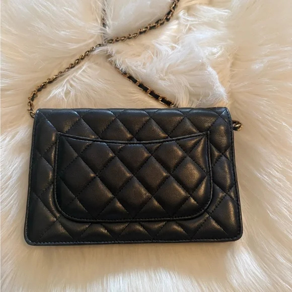 Chanel Black Quilted Crossbody Bag WOC - Picture 2 of 10